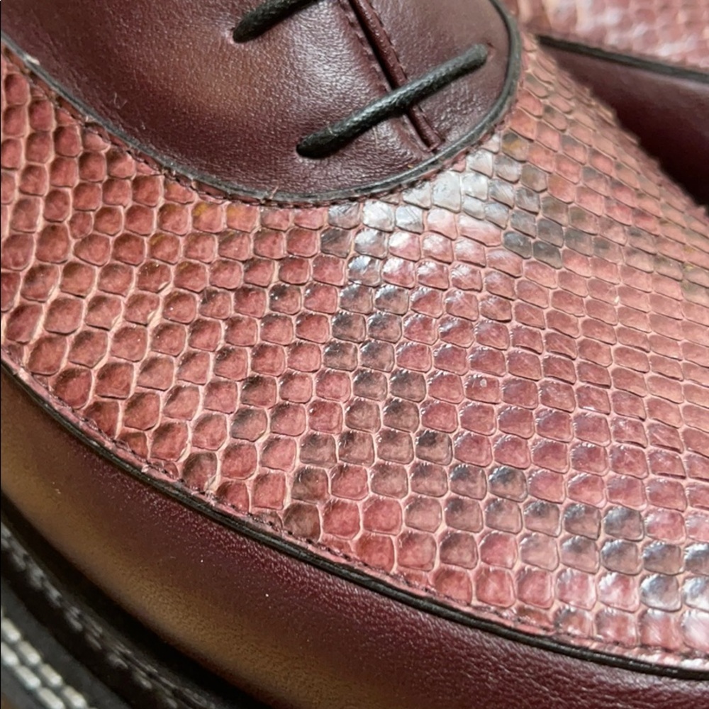 Jill Sander Maroon Python Creeper Size W40 - image 5